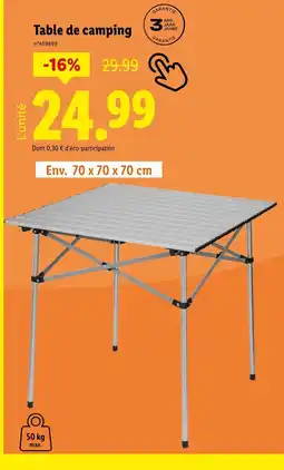 Lidl Table de camping offre