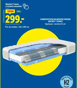 Lidl Matelas 7 zones à ressorts ensachés offre