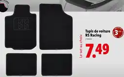 Lidl Tapis de voiture RS Racing offre