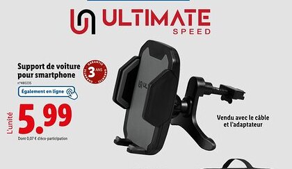 Lidl Support de voiture pour smartphone offre