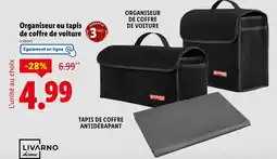 Lidl Organiseur ou tapis de coffre de voiture offre
