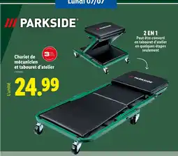 Lidl Chariot de mécanicien et tabouret d'atelier offre