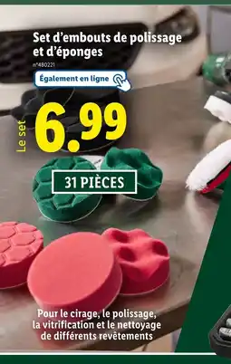 Lidl Set d'embouts de polissage et d'éponges offre