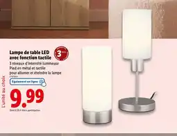 Lidl Lampe de table LED avec fonction tactile offre