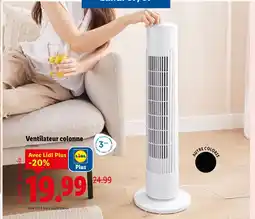 Lidl Ventilateur colonne offre