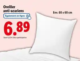 Lidl Oreiller anti-acariens offre