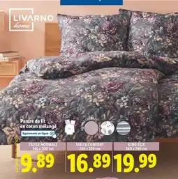 Lidl LIVARNO home Parure de lit en coton mélangé offre