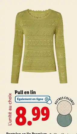 Lidl Pull en lin offre