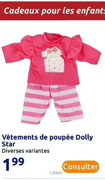 Action Vêtements De Poupée Dolly Star offre