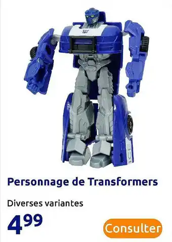 Action Personnage De Transformers offre