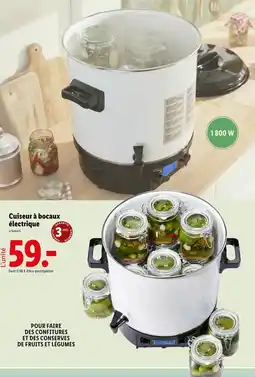 Lidl Cuiseur à bocaux électrique offre