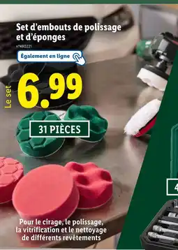 Lidl PARKSIDE Set d'embouts de polissage et d'éponges offre