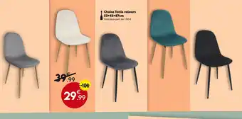 Maxi Bazar Chaise Tonia velours offre