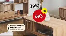 Maxi Bazar Table basse Klaus offre