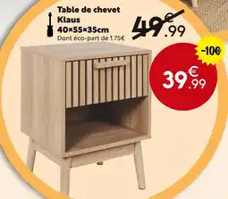 Maxi Bazar Table de chevet Klaus offre