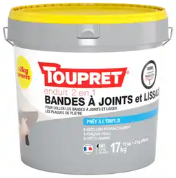 Brico Dépôt Enduit bande à joints et lissage pâte 15 kg + 2 kg offerts offre