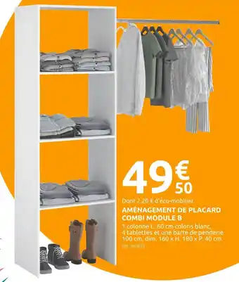 Mr Bricolage AMÉNAGEMENT DE PLACARD COMBI MODULE B offre