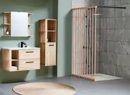 Brico Dépôt Ensemble meuble niche persienne + vasque + miroir slat offre