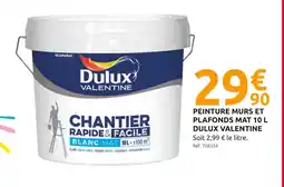 Mr Bricolage Dulux Valentine Chantier rapide & facile blanc mat 10L ±100 m² offre