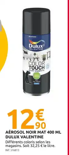 Mr Bricolage Dulux Valentine Aérosol Noir Mat 400 ml offre