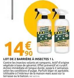 Mr Bricolage Lot de 2 barrière à insectes 1 l offre