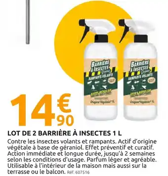 Mr Bricolage Lot de 2 barrière à insectes 1 l offre
