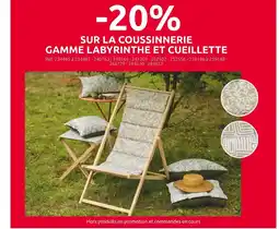 Mr Bricolage 20% sur la coussinnerie gamme labyrinthe et cueillette offre