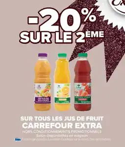 Cora x Carrefour Sur tous les jus de fruit carrefour extra offre