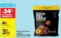 Cora x Carrefour MAISON DE CORÉE Poulet frit Coréen surgelé offre