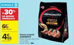 Cora x Carrefour AJINOMOTO Gyozas surgelés offre