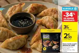 Cora x Carrefour MAISON DE CORÉE Gyoza mandu surgelé offre