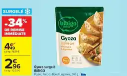Cora x Carrefour BIBIGO Gyoza surgelé offre