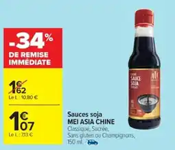 Cora x Carrefour MEI ASIA CHINE Sauces soja offre