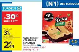 Cora x Carrefour Gyoza surgelé carrefour sensation offre