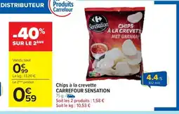 Cora x Carrefour Chips à la crevette carrefour sensation offre