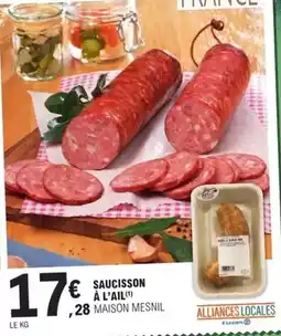 E.Leclerc E.leclerc - saucisson à l'ail offre