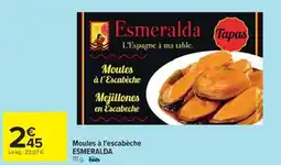 Cora x Carrefour ESMERALDA Moules à l'escabeche offre