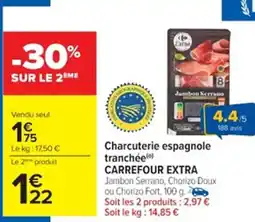 Cora x Carrefour Charcuterie espagnole tranchée carrefour extra offre