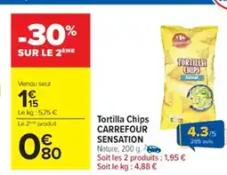 Cora x Carrefour Tortilla chips carrefour sensation offre
