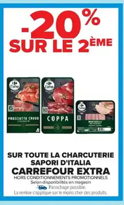 Cora x Carrefour Sur toute la charcuterie sapori d'italia carrefour extra offre