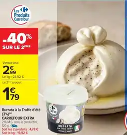 Cora x Carrefour Burrata à la truffe d'été carrefour extra offre