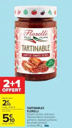 Cora x Carrefour FLORELLI Tartinables offre