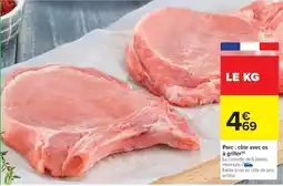 Cora x Carrefour Porc : côte avec os à griller offre
