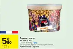 Cora x Carrefour MOVIE POP Popcorn caramel offre