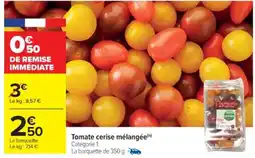 Cora x Carrefour Tomate cerise mélangée offre