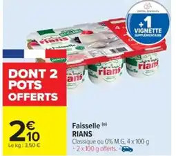 Cora x Carrefour RIANS Faisselle offre