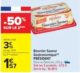 Cora x Carrefour PRÉSIDENT Beurrier Saveur Gastronomique offre