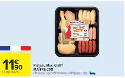 Cora x Carrefour MAÎTRE COQ Plateau Maxi Grill offre