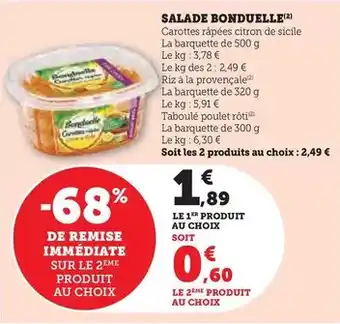 Hyper U Bonduelle - salade offre