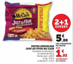 Hyper U Mccain - frites surgelees just au four offre